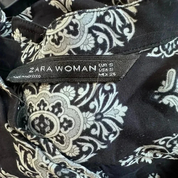 Zara Black and White Patterned Dress - Picture 7 of 7